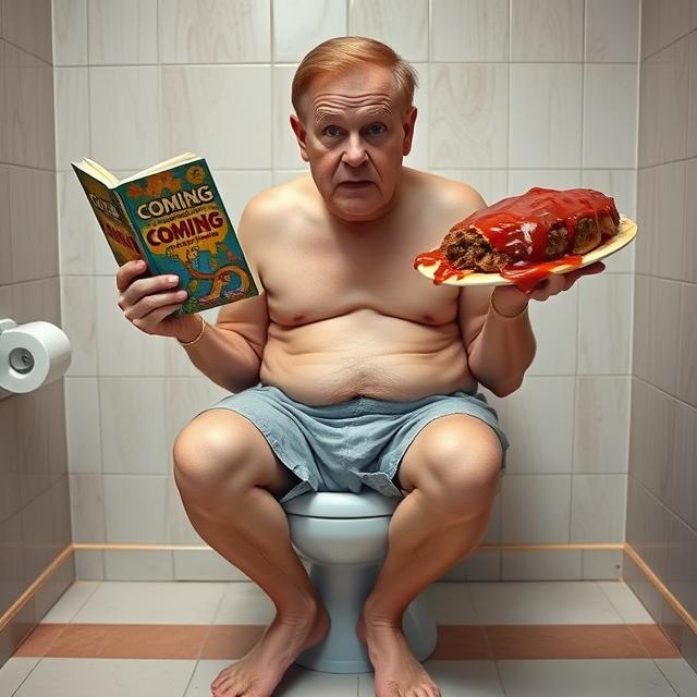 Man Meatloaf Toilet
